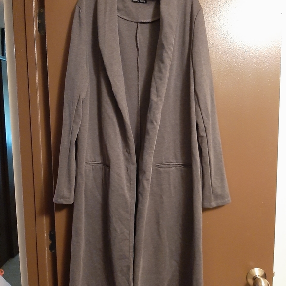 NWOT MIND CODE Long Gray Cardigan - Picture 7 of 7